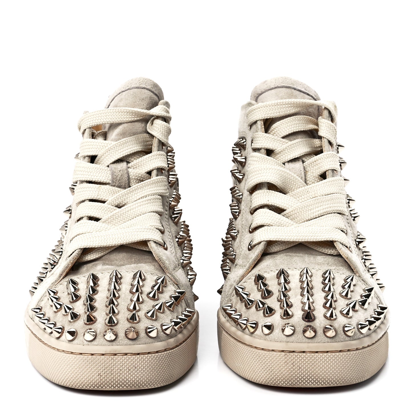 eau Velours Womens Louis Spikes Flat Sneakers 37 Colombe