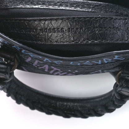 Balenciaga Agneau Graffiti Classic Hardware Nano City Black Multicolor 8 of 12