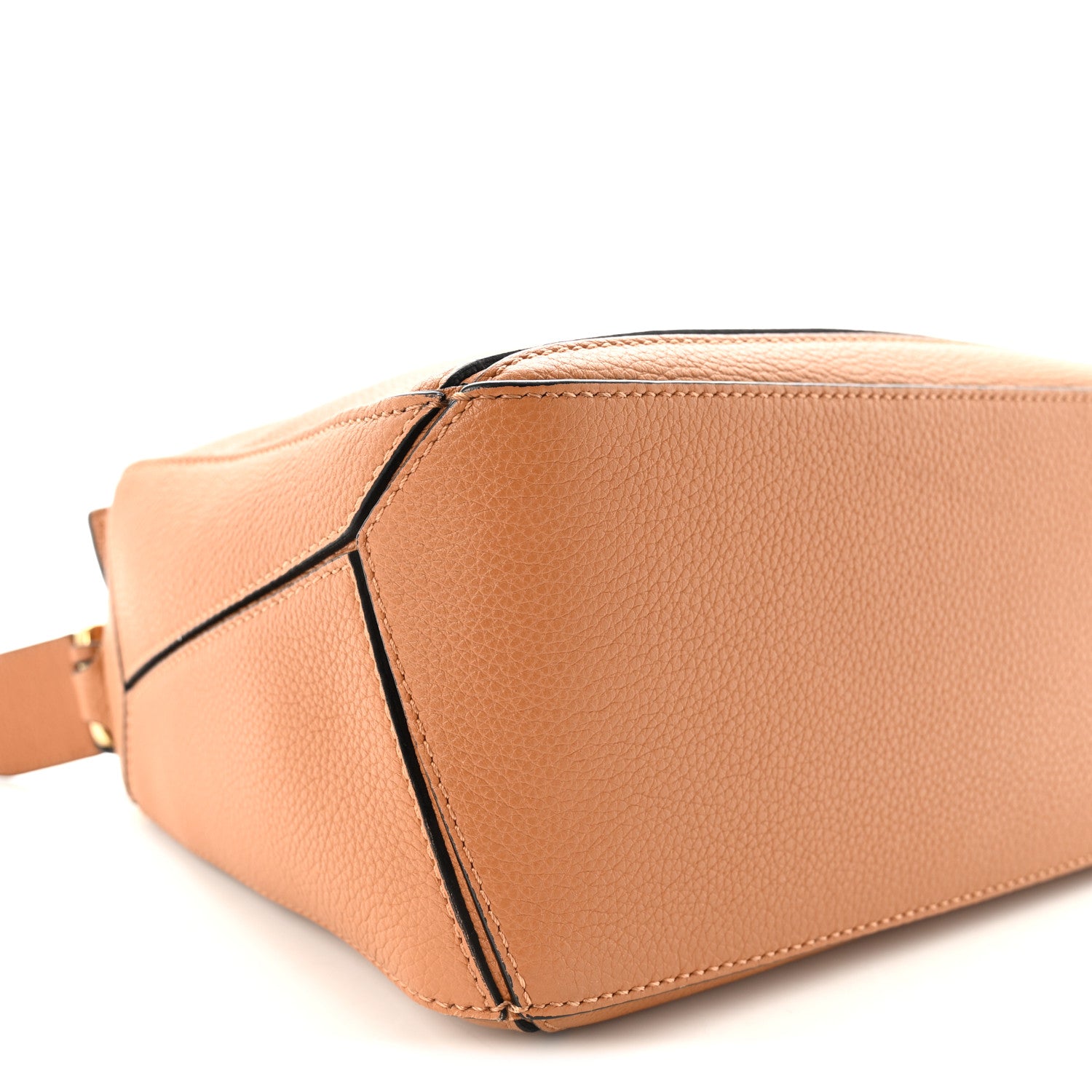 Loewe Grained Calfskin Small Puzzle Bag Tan 8 of 9
