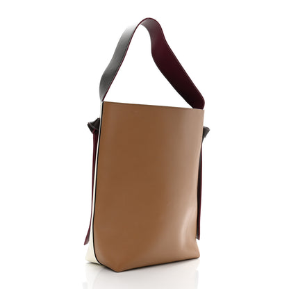 Celine Shiny Smooth Calfskin Small Twisted Cabas White Camel Tan 6 of 21