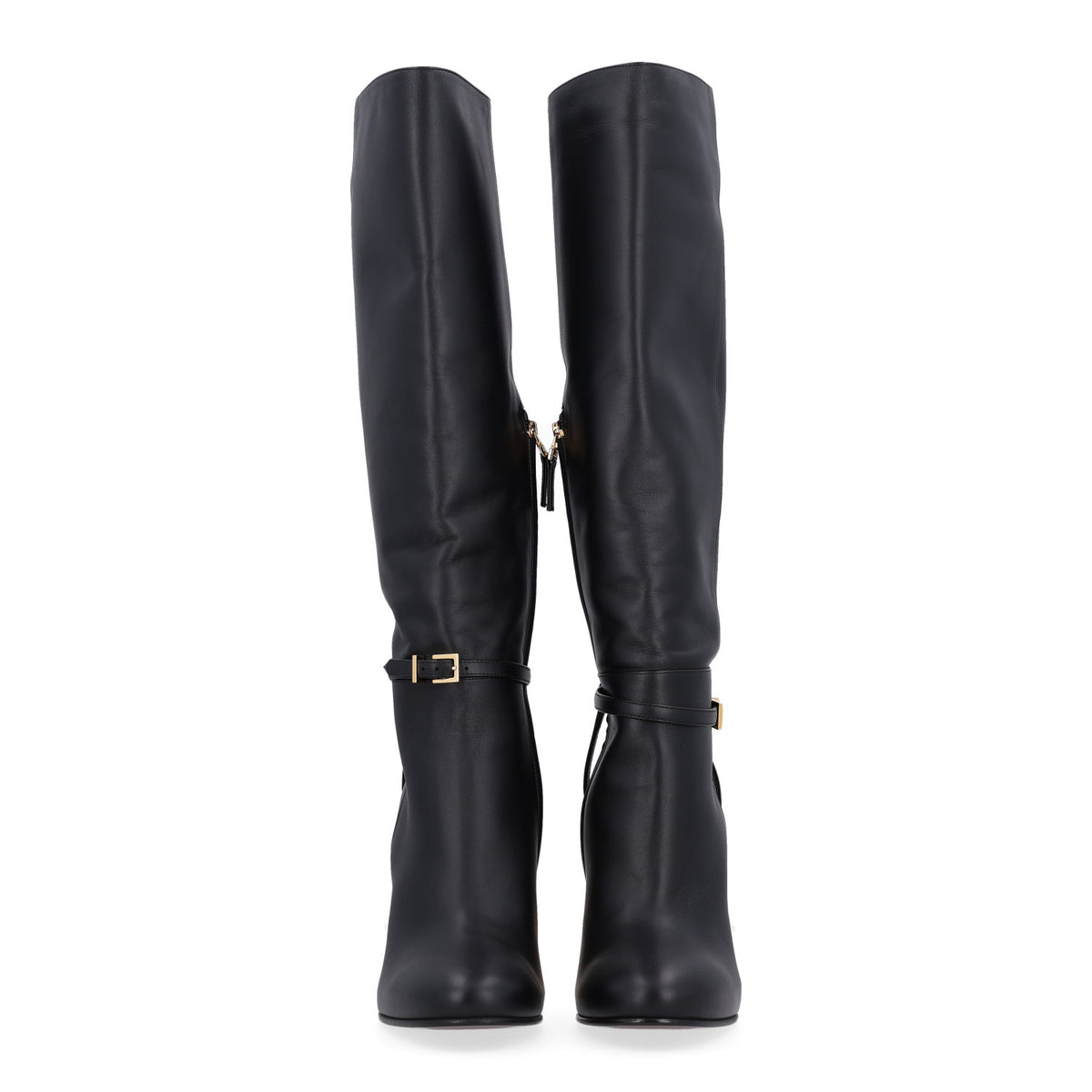 Vitello Delfina Knee High Boots 38.5 Black