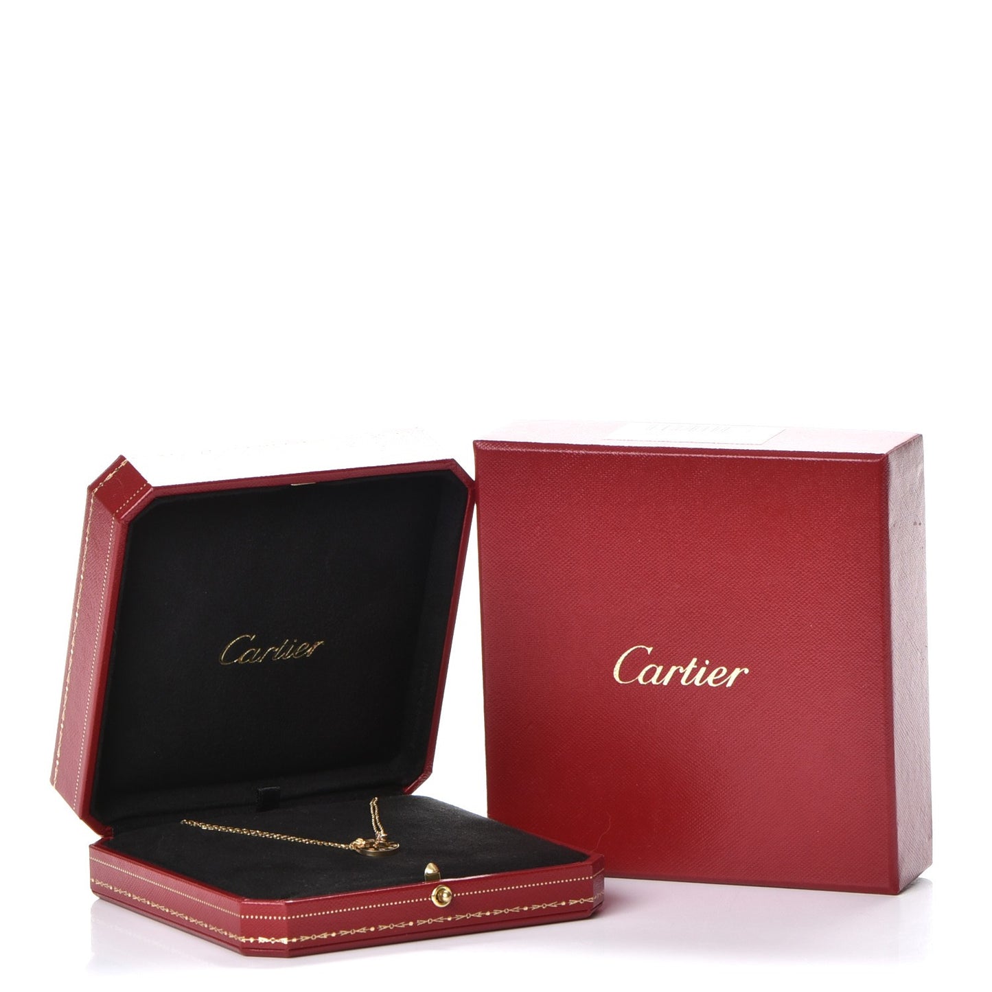 18K Yellow Gold 2 Diamond LOVE Necklace