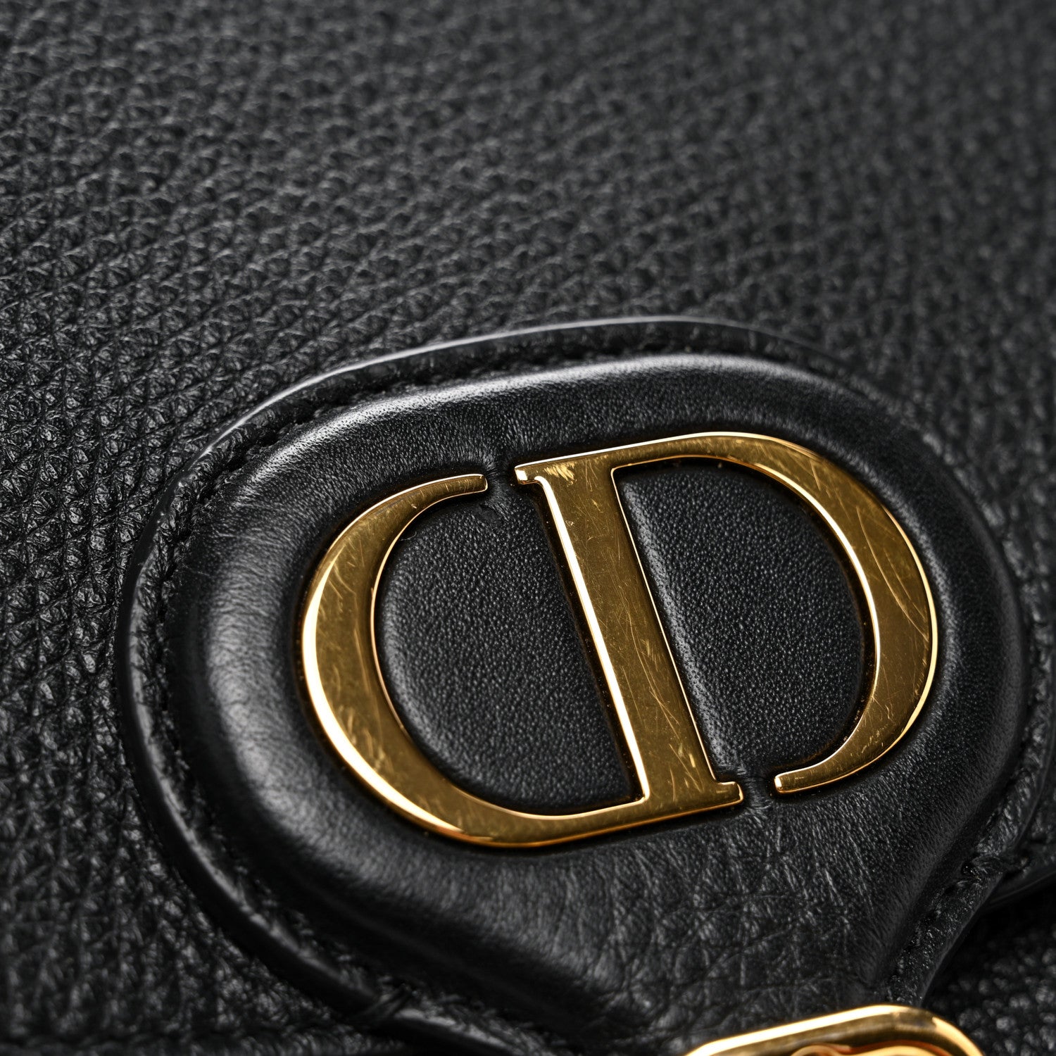 Christian Dior Grained Calfskin Medium Bobby Flap Black 10 of 11