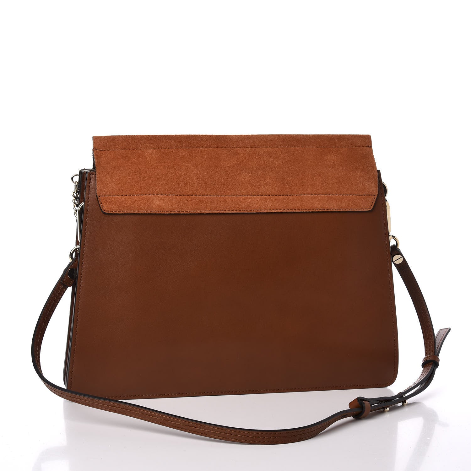 Chloe Suede Calfskin Medium Faye Shoulder Bag Tobacco 2 of 10