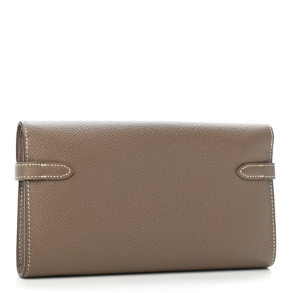 Hermes Epsom Kelly Longue Wallet Etoupe 2 of 4