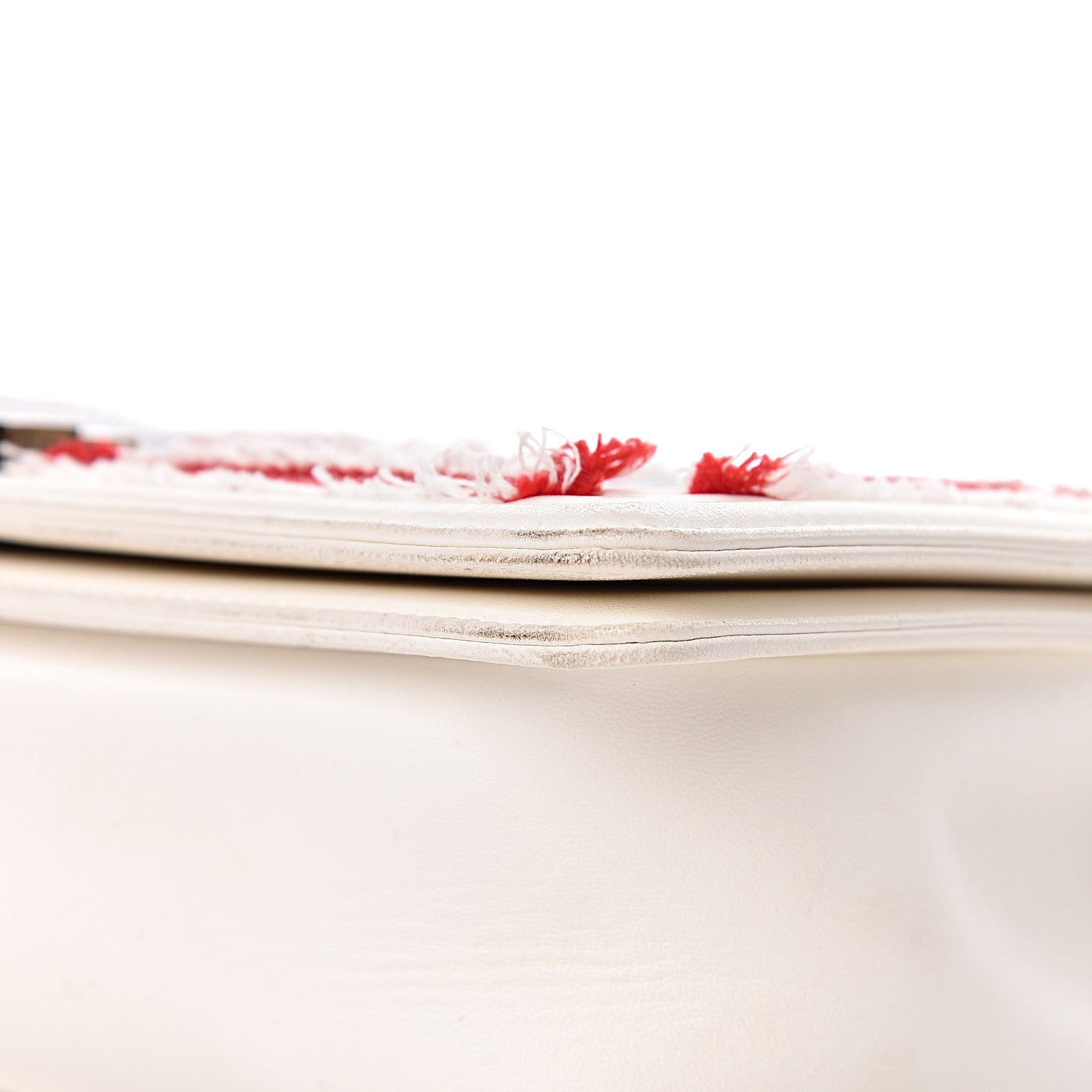 Chanel Sequin Canvas New Medium Cuba Boy Flap White Blue Red 18 of 20