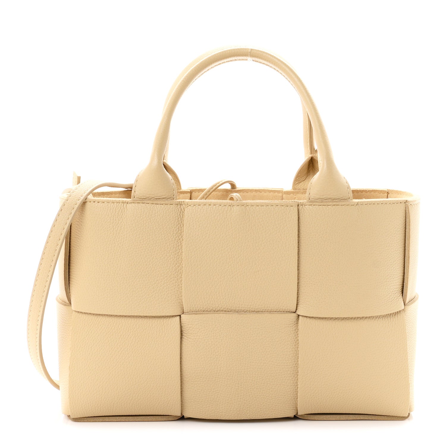 Bottega Veneta Grained Calfskin Maxi Intrecciato Mini Arco Tote Porridge 1 of 9