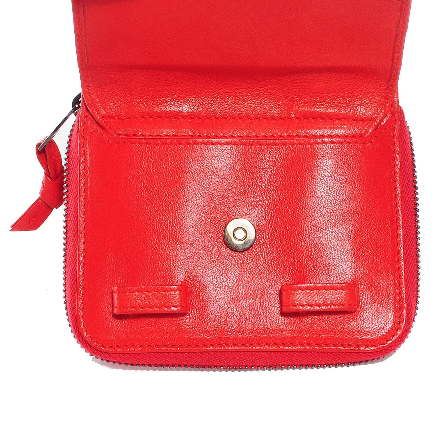 Leather PS1 Small Zip Wallet Poppy