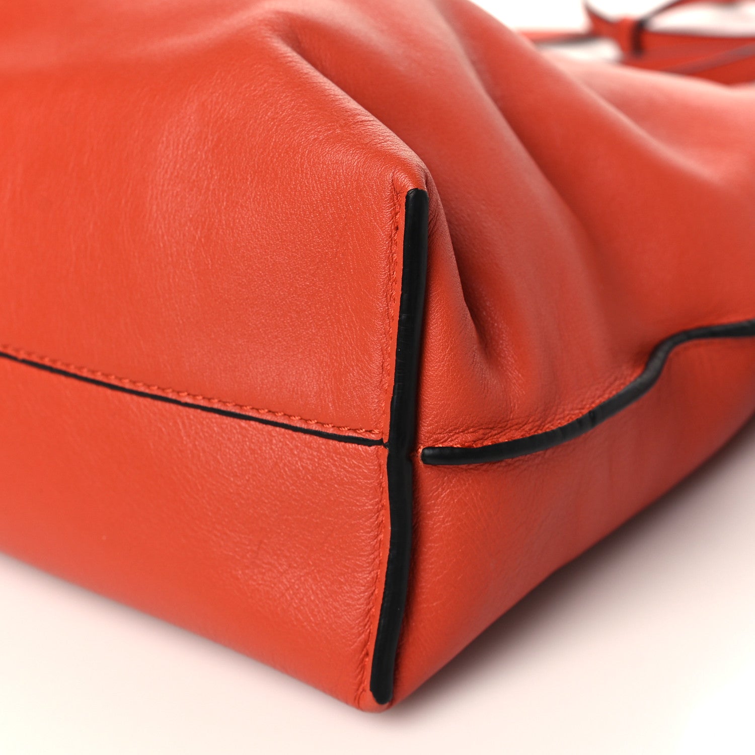 Loewe Calfskin Flamenco Knot Clutch Vermillion 10 of 10