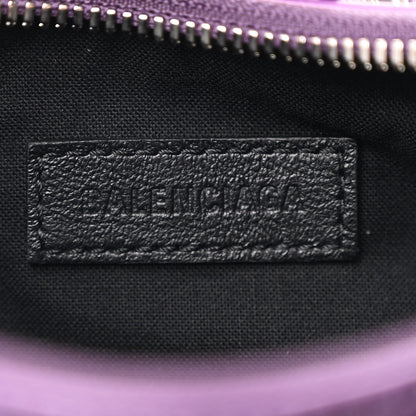 Balenciaga Metallic Agneau Arena Le Cagole Shoulder Bag XS Met Mauve 7 of 12