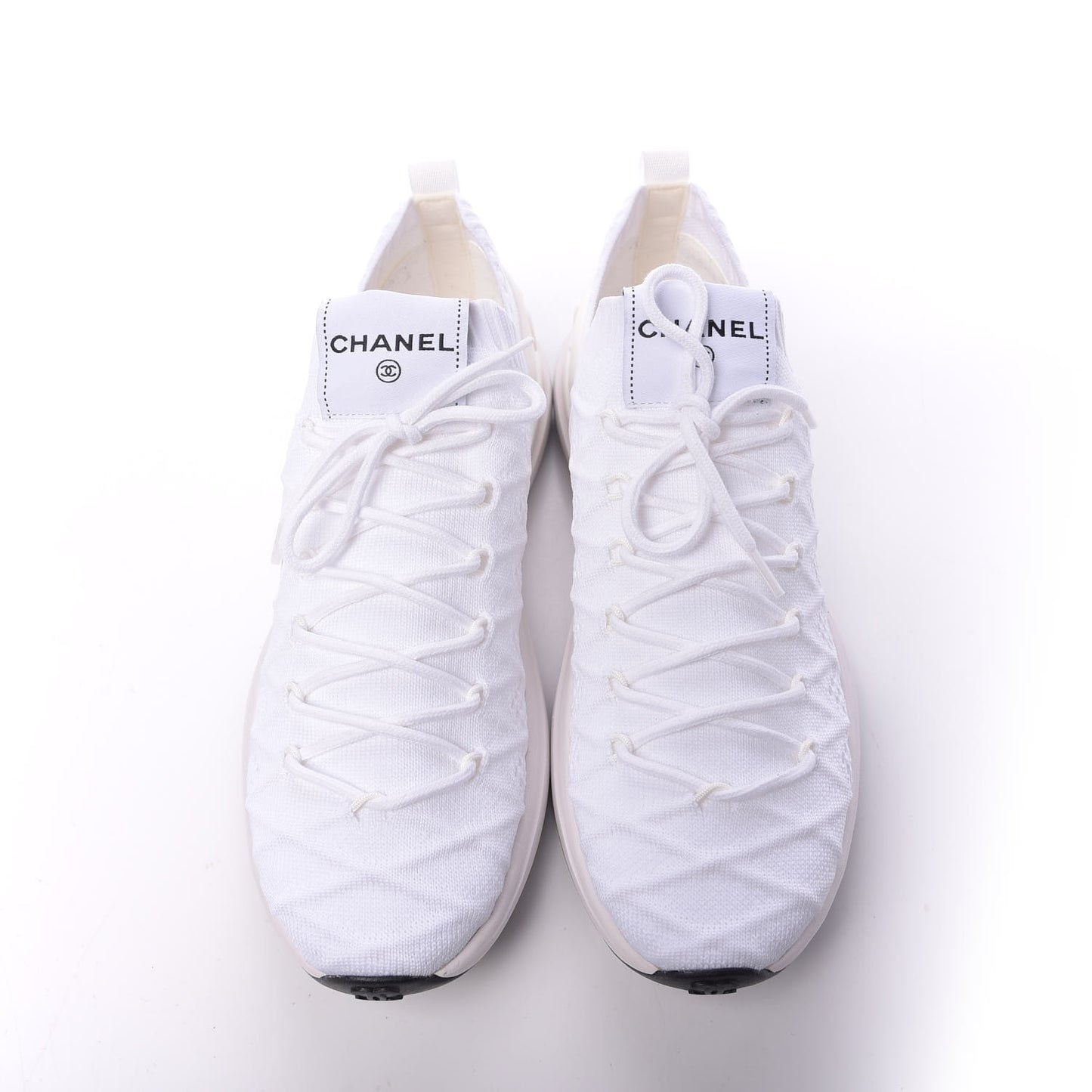 Mixed Fibers Quilted Womens CC Sneakers 40 White