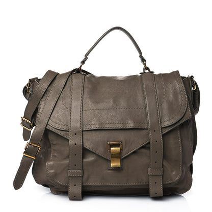 Proenza Schouler Lambskin Large PS1 Satchel Smoke 1 of 11