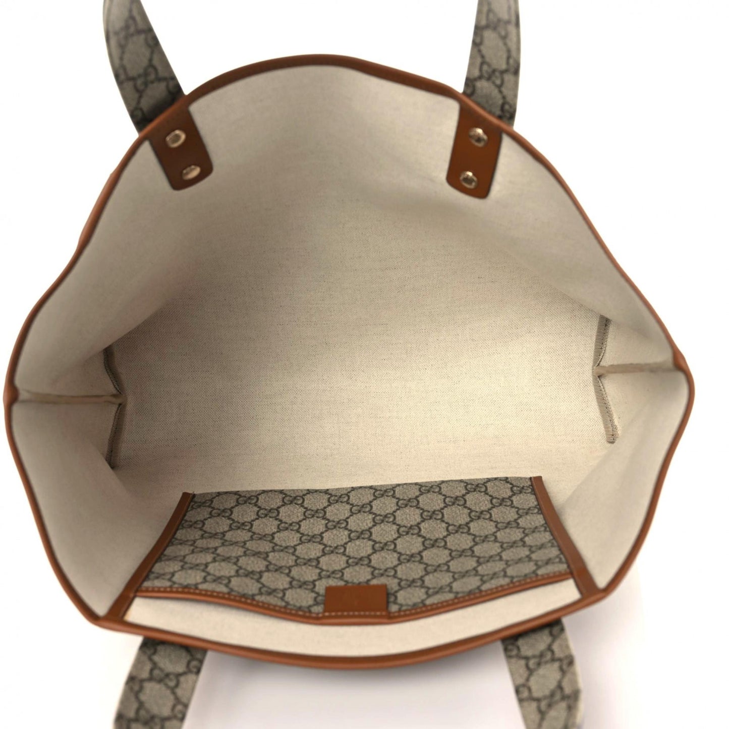 GG Plus Monogram Medium Signature Web Loop Tote Brown