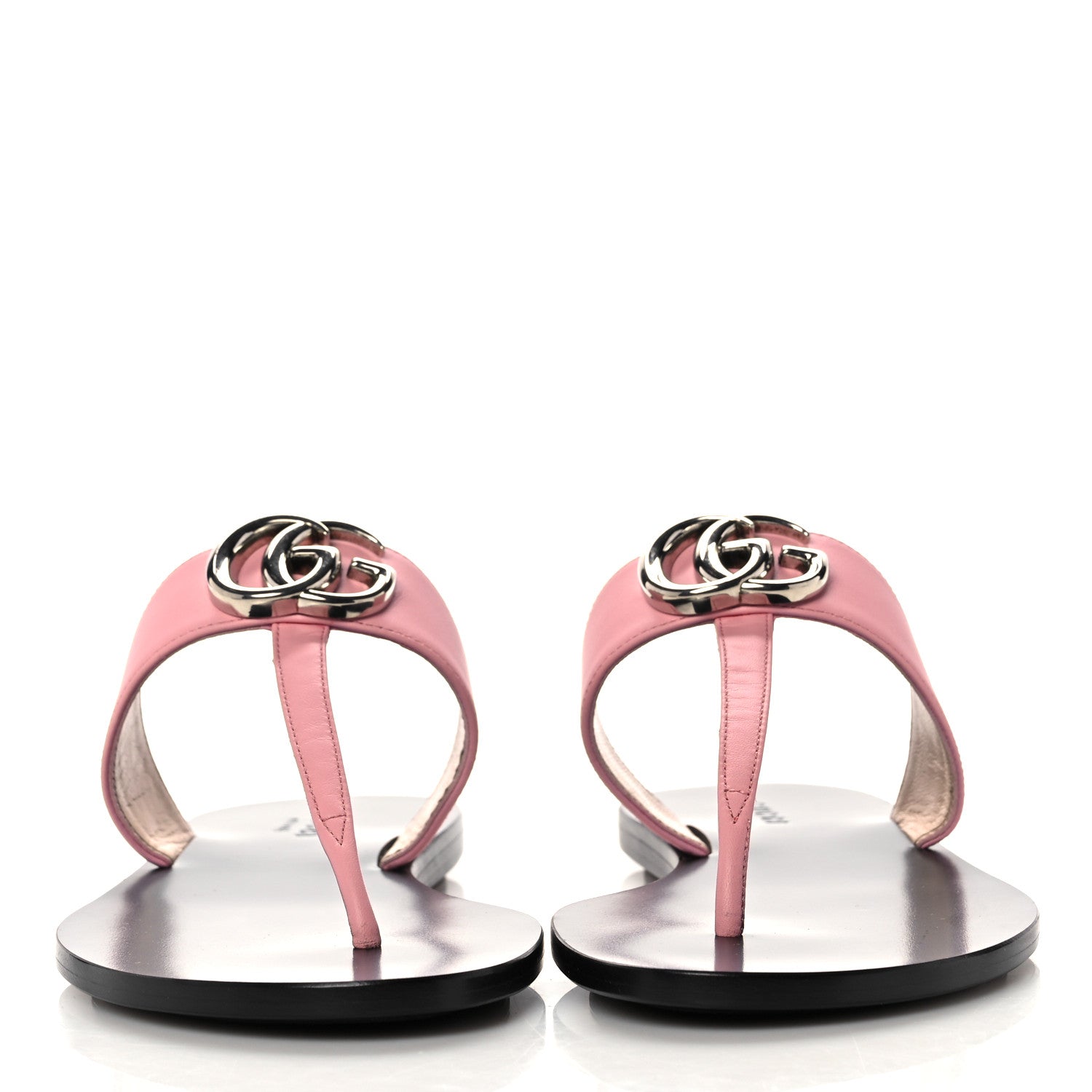 Gucci Calfskin GG Marmont Thong Sandals 35.5 Wild Rose 2 of 8