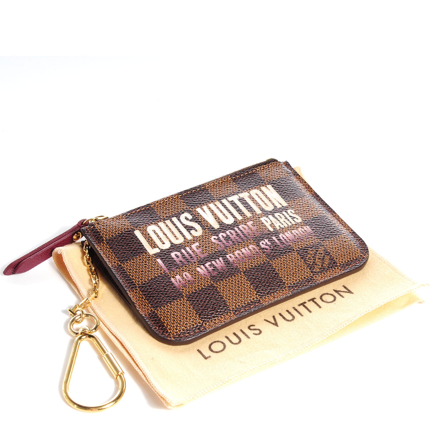 Louis Vuitton Damier Ebene Scribe Affiche Key Pouch 4 of 7