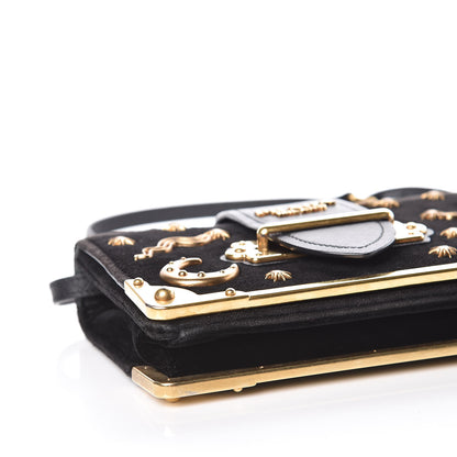 Prada Velvet Cahier Astrology Bag Black 5 of 11