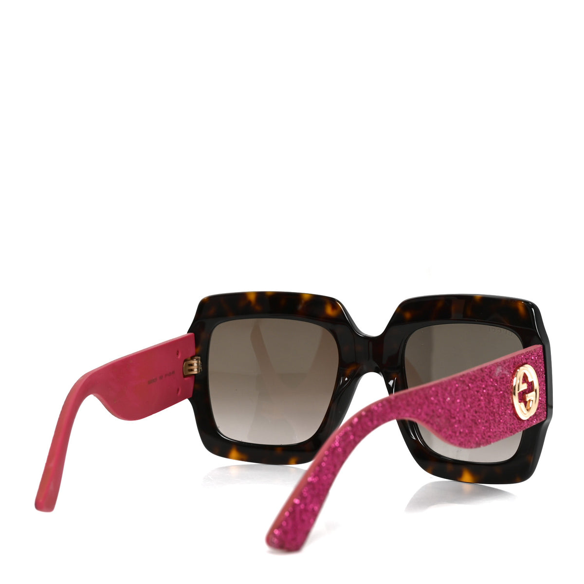 Gucci Square Frame GG0102S Sunglasses Glitter Pink Multi 4 of 7