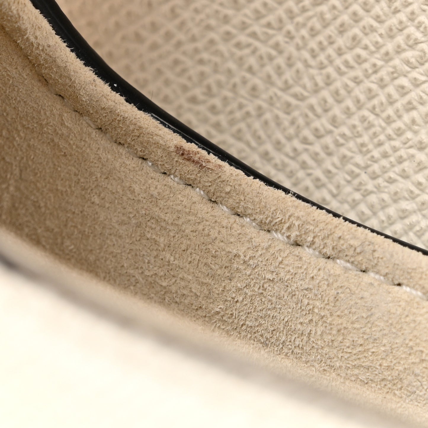 Grained Calfskin Saddle Bag White