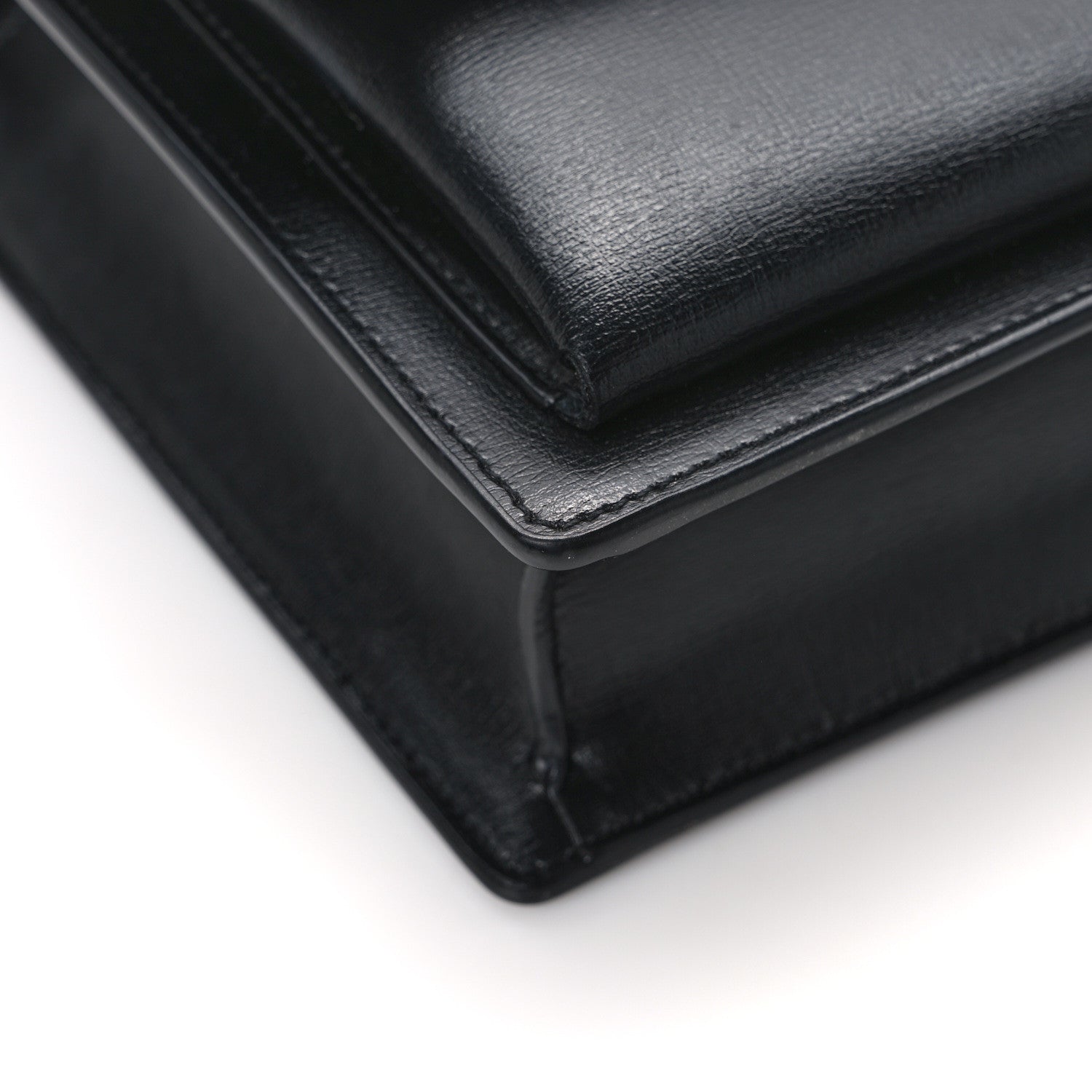 Saint Laurent Smooth Calfskin Medium Monogram Sunset Satchel Black 11 of 12