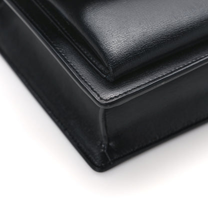 Saint Laurent Smooth Calfskin Medium Monogram Sunset Satchel Black 11 of 12