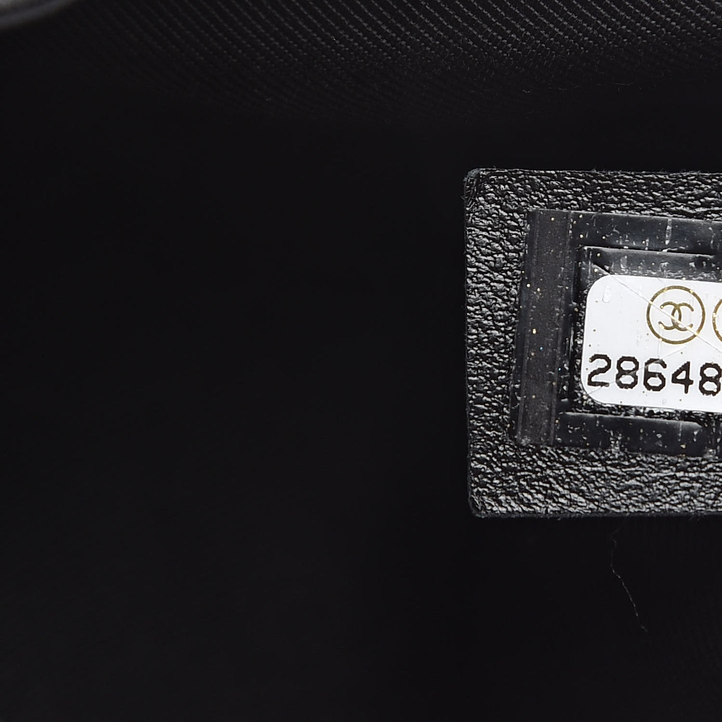 Calfskin Stitched Mini Drawstring CC Bag Black