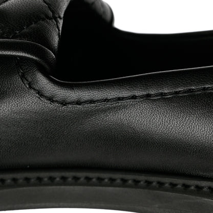 Chanel Lambskin Quilted CC Turnlock Loafers 38 Black 9 of 10