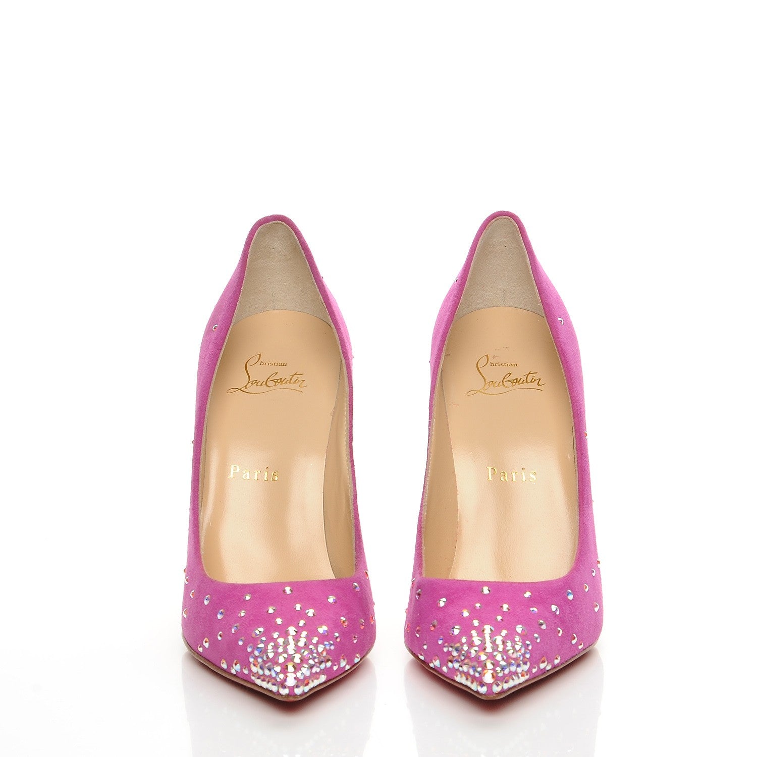 Christian Louboutin Suede Degrastrasss 100 Pumps 37 Version Rose Indien 2 of 8