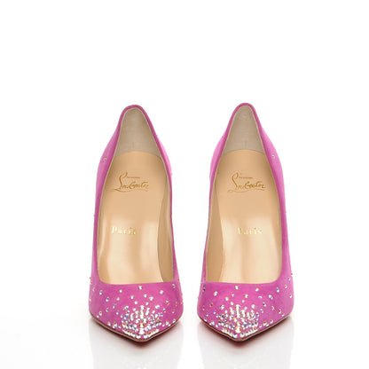 Christian Louboutin Suede Degrastrasss 100 Pumps 37 Version Rose Indien 2 of 8