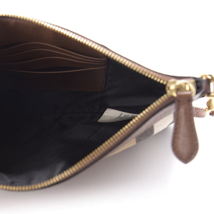 Burberry House Check Derby Peyton Crossbody Clutch Bag Tan 5 of 10