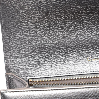 Christian Dior Metallic Grained Calfskin Medium Diorama Flap Bag Silver 11 of 13