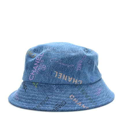 Chanel Denim Mood Cloche Bucket Hat L Blue 2 of 7