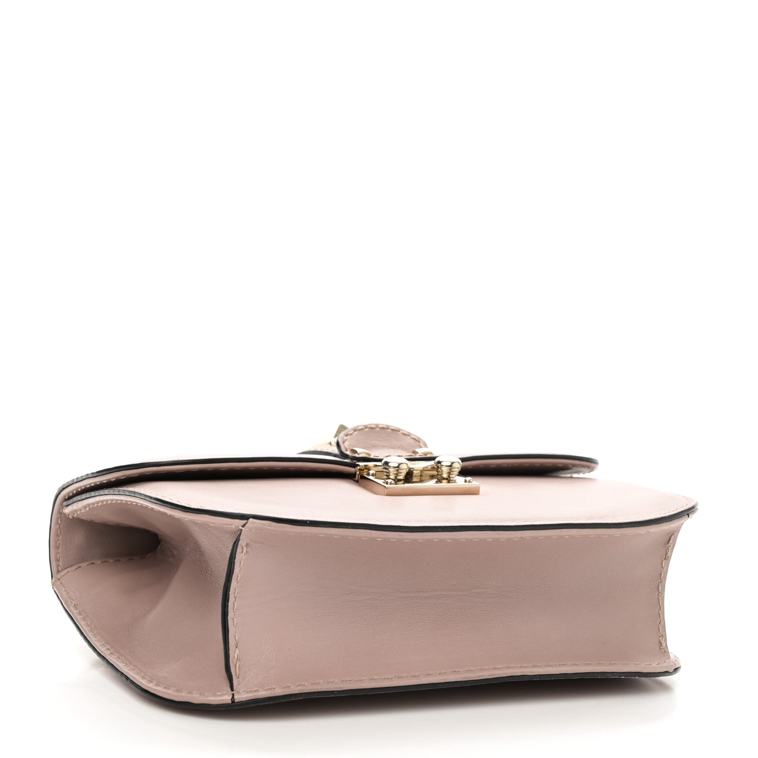 Valentino Garavani Vitello Small Glam Lock Rockstud Flap Poudre 4 of 9