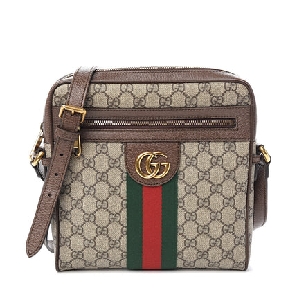 Gucci GG Supreme Monogram Web Small Ophidia Messenger Bag Brown 1 of 9