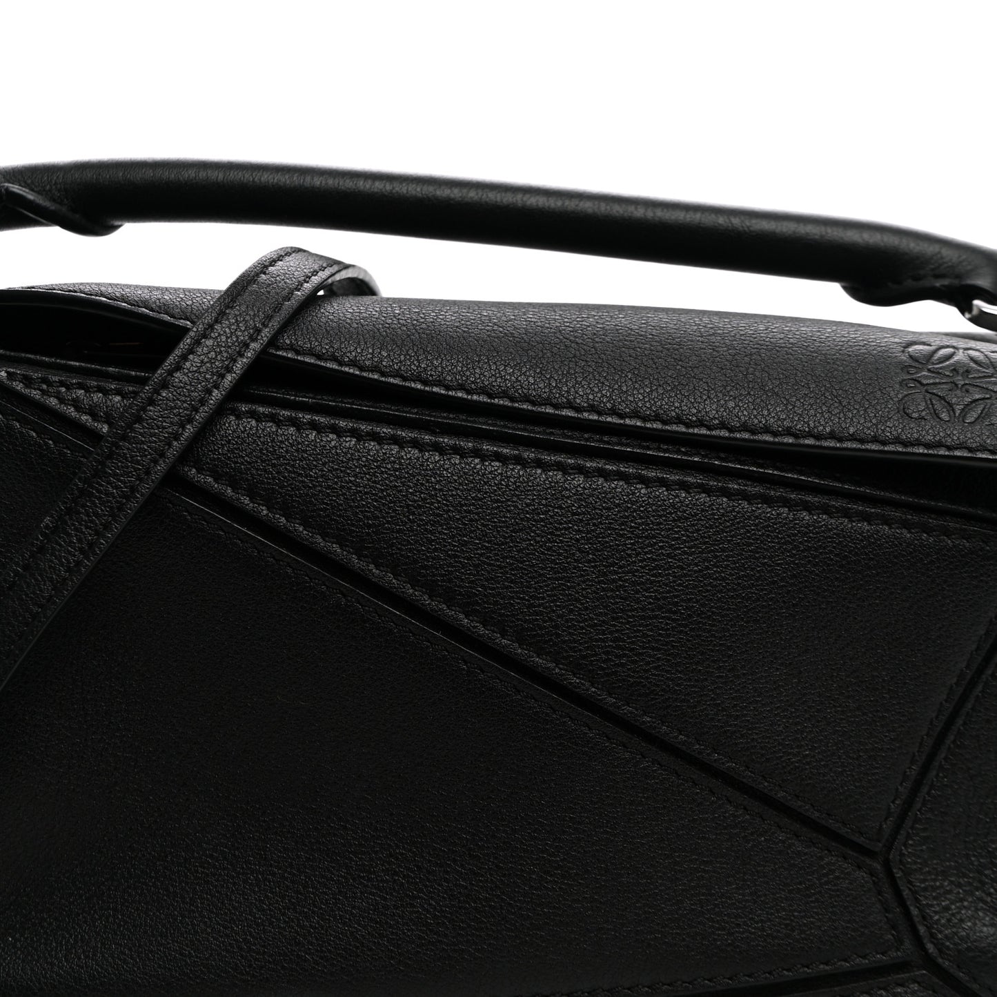Calfskin Mini Puzzle Edge Bag Black
