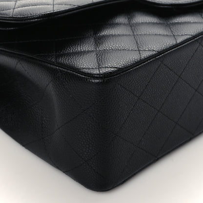 Chanel Caviar Quilted Jumbo Double Flap Black 9 of 10