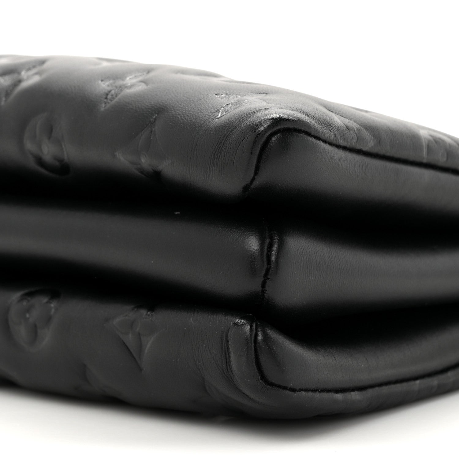 Louis Vuitton Lambskin Embossed Monogram Coussin PM Black 17 of 19
