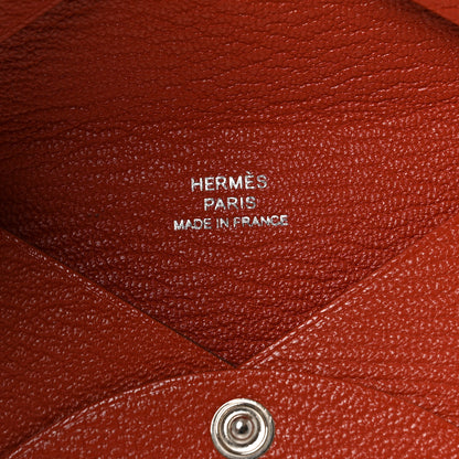 Hermes Chevre Mysore Calvi Card Case Brique 6 of 8