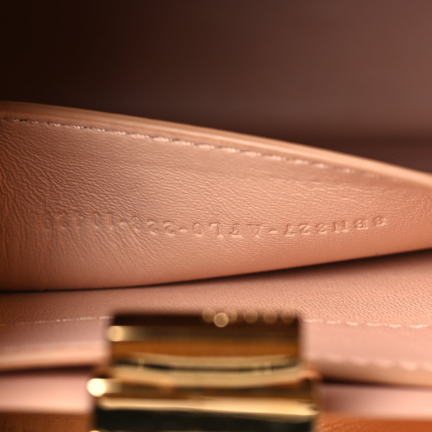 Vitello Seta Nappa Bi-Color Small Peekaboo I SEE U Satchel Miele Scuro Light Rose Ghianda