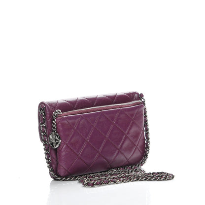 Chanel Lambskin Quilted Mini Mineral Nights Flap Crossbody Bag Purple 3 of 8