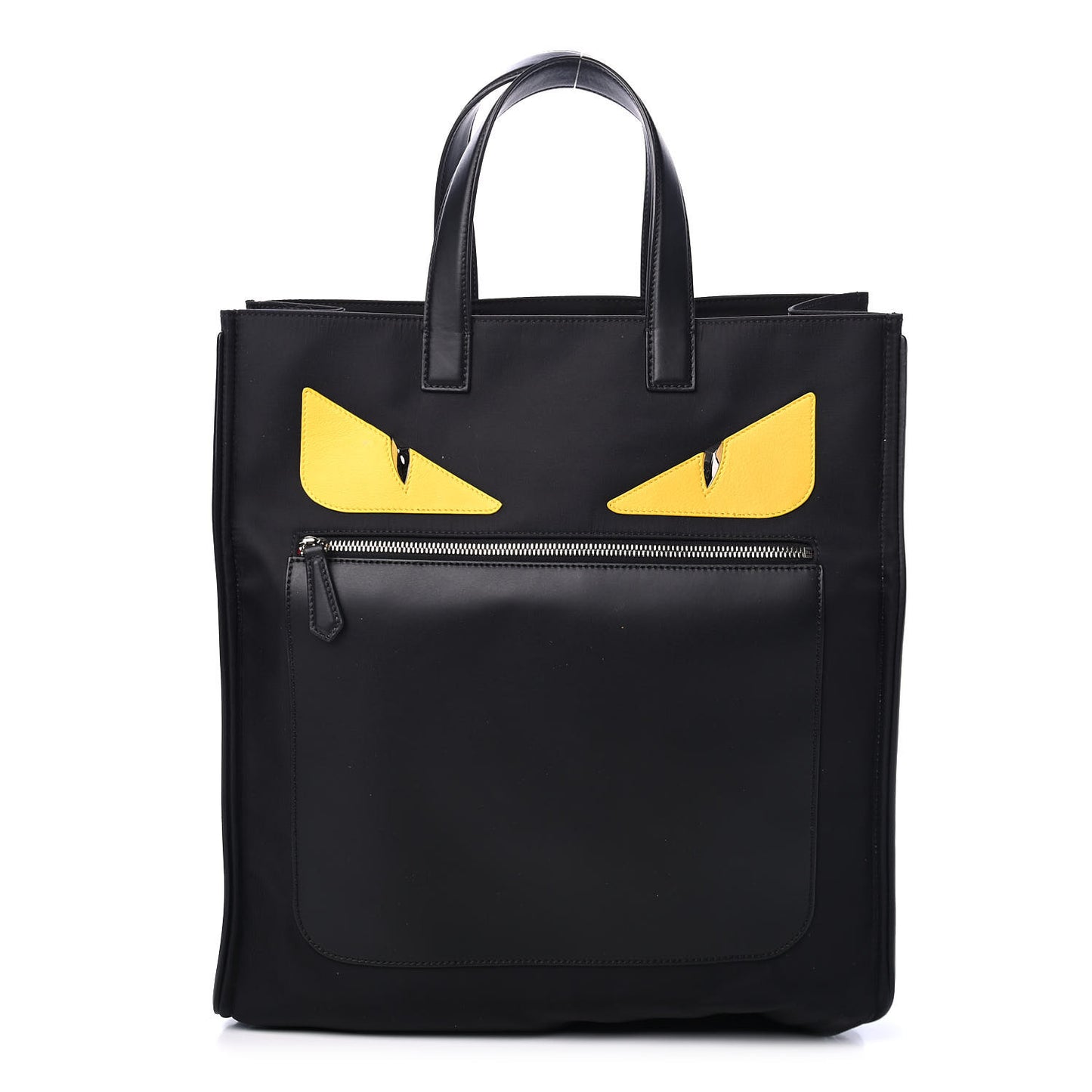 Nylon Vitello Liberty Dolce Monster Eyes Tote Black Sunflower