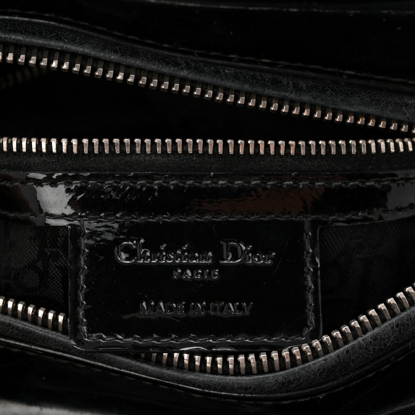 Patent Cannage Medium Lady Dior Black