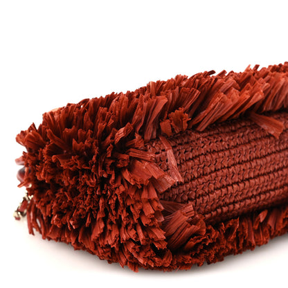 Chanel Raffia Fringe Nano Kelly Shopper Red 9 of 11