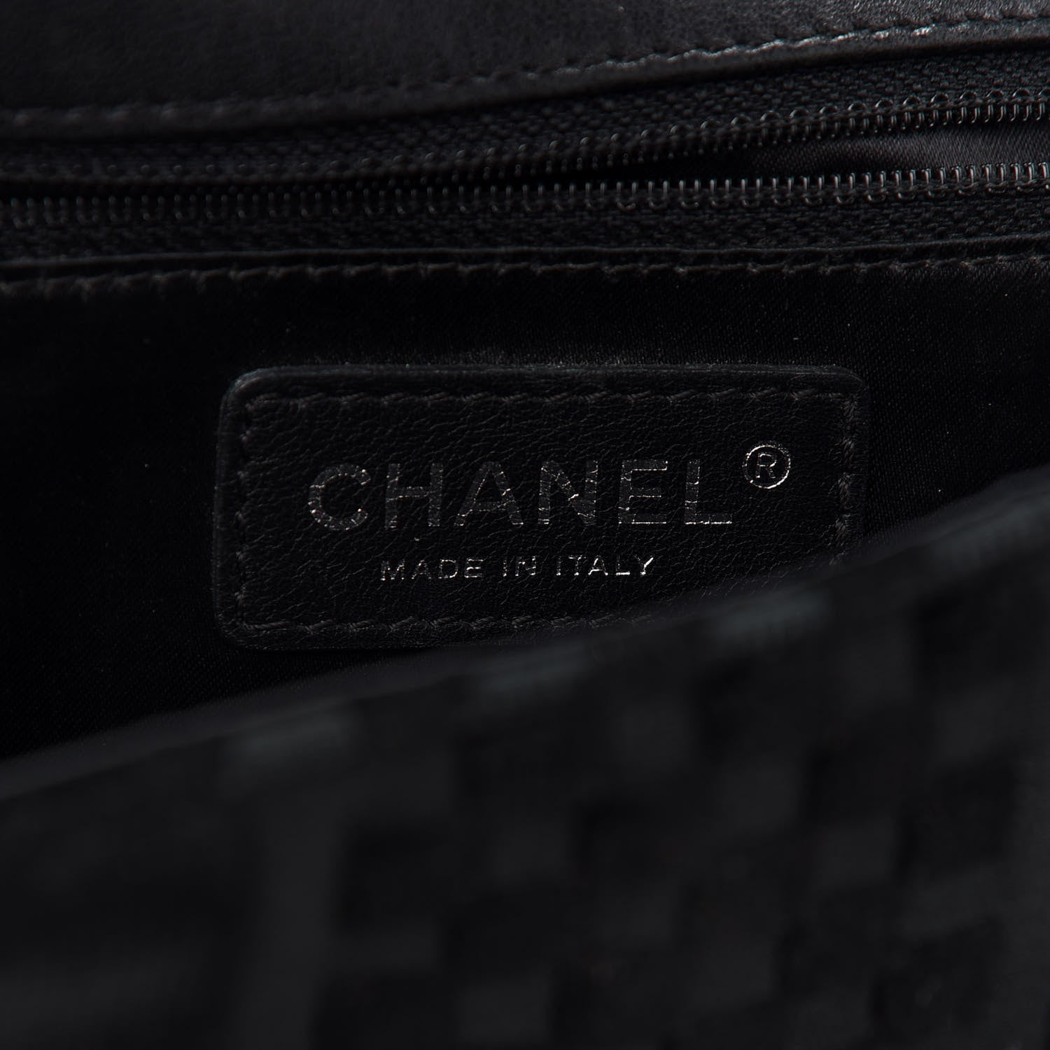 Chanel Velvet Checkered Flap Bag Black 6 of 9