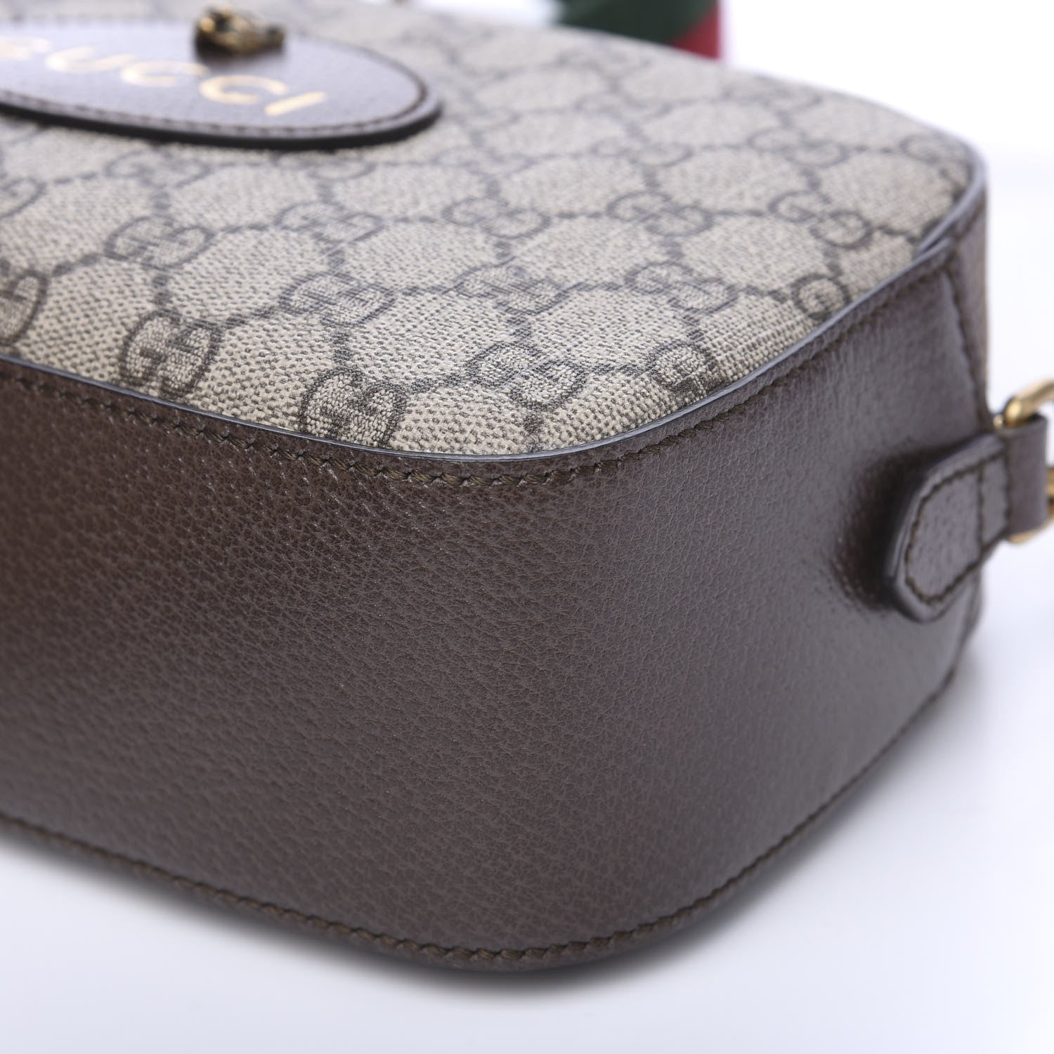 Gucci GG Supreme Monogram Web Neo Vintage Shoulder Bag Beige New Acero Crop 7 of 10