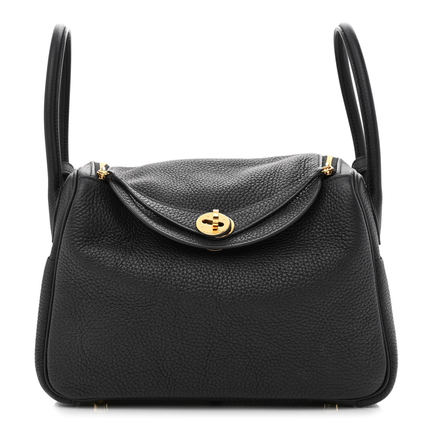 Hermes Taurillon Clemence Lindy 26 Black 1 of 10