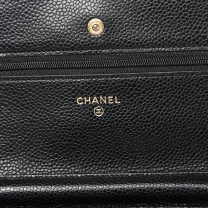 Chanel Caviar Quilted Wallet On Chain WOC Black 8 of 12