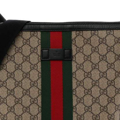 Gucci GG Supreme Monogram Web Messenger Bag Black 8 of 13