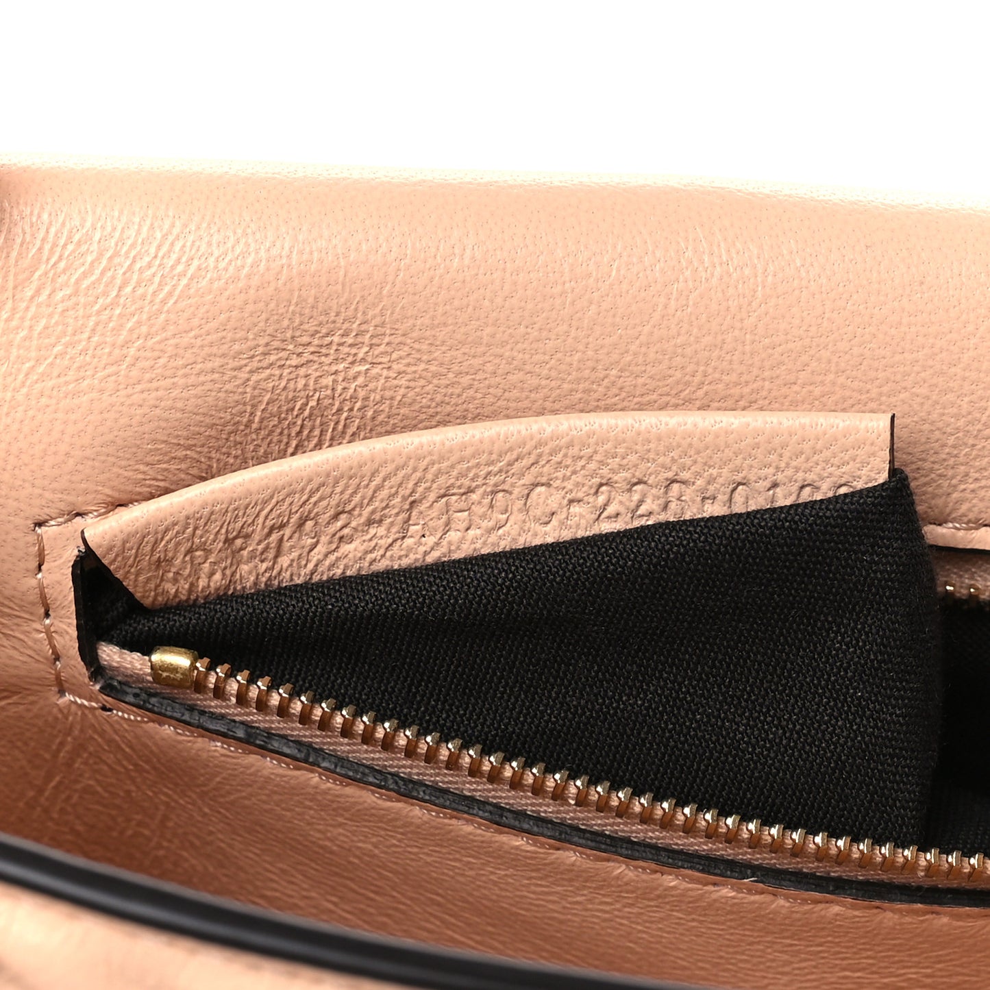 Nappa Small FF Embossed Midi Chain Baguette Light Rose