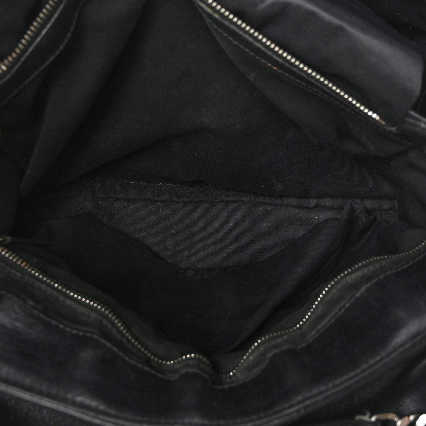 Calfskin Y Quilted Monogram Large Loulou Chain Satchel Black