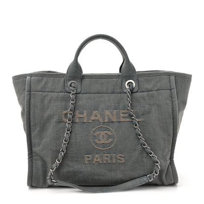 Chanel Denim Medium Deauville Tote Light Blue 1 of 12